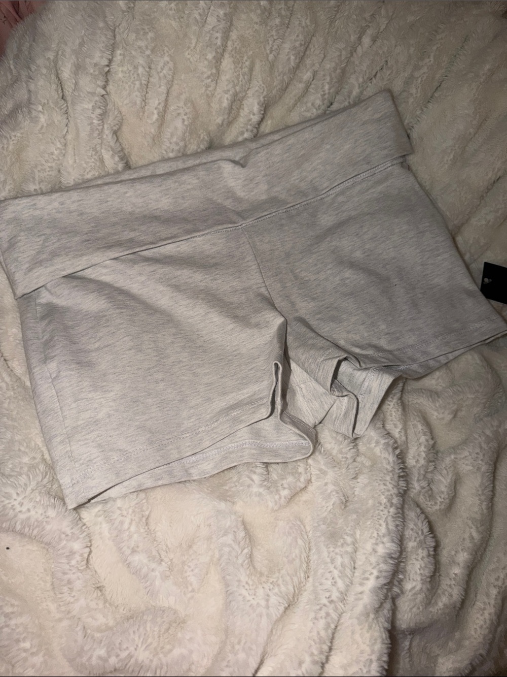 wild fable Light Gray Fold-Over Waist Bike Shorts